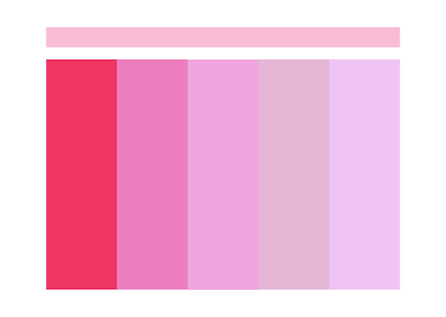 Roze kleurenpalet vectorillustratie