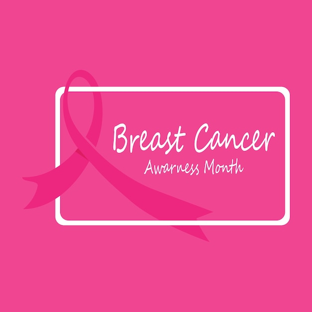 Roze lint voor borstkanker bewustzijn symbool vectorillustratie