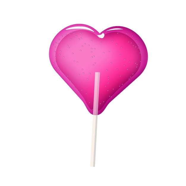 Roze lolly hart