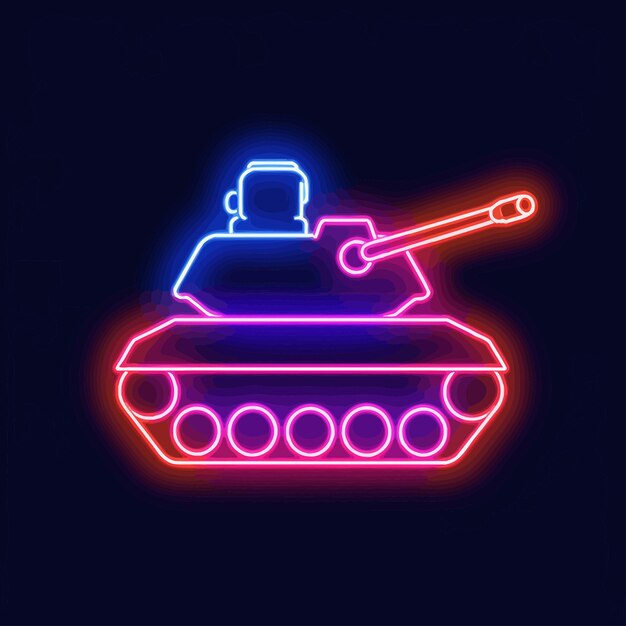 roze neon tank vector