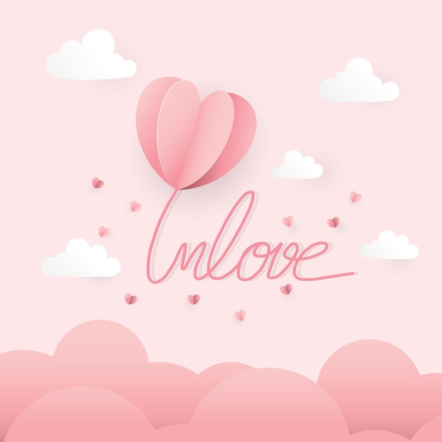 Vector roze, plat ontwerp happy valentines.