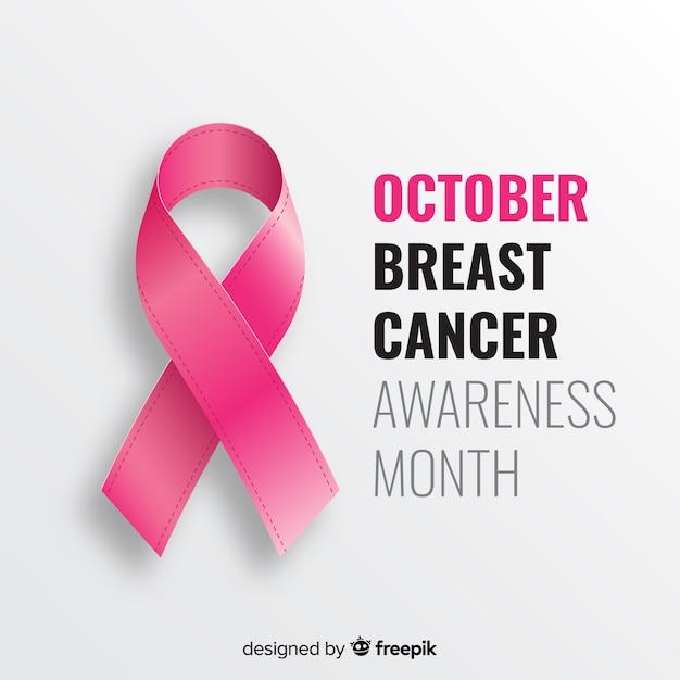 Roze realistisch lint voor bewustmakingsevenement borstkanker