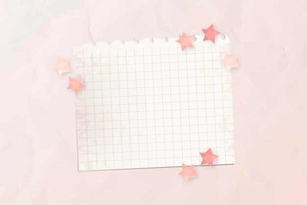 Roze sterren op een blanco papier vector