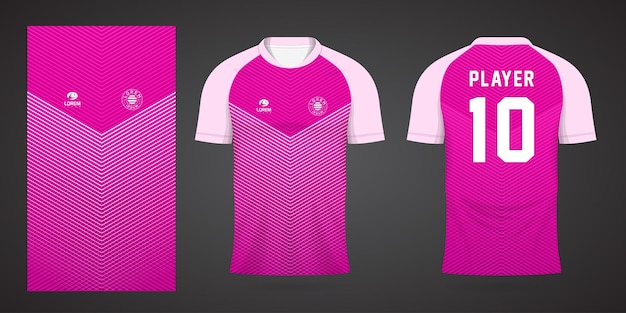 roze voetbalshirt sport ontwerpsjabloon