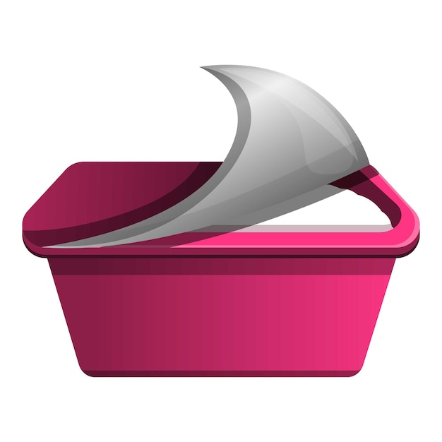 Roze yoghurt pictogram Cartoon van roze yoghurt vector pictogram voor webdesign geïsoleerd op een witte achtergrond