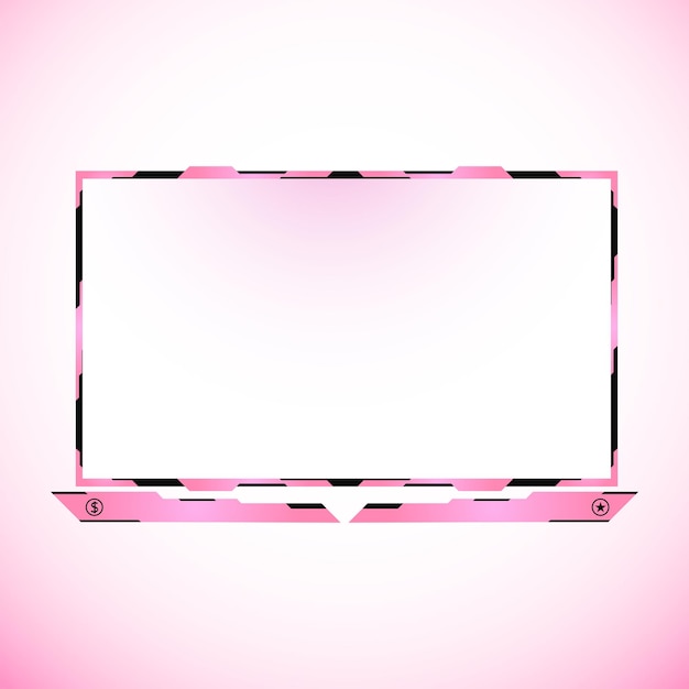 Rozeachtige lijn facecam overlay-element