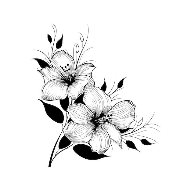 Vector rozenbloemen knop blad tak kleur vector boek patroon elementen