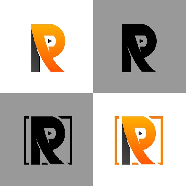 RP Initial Logo 2 Minimal Modern Concept