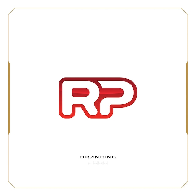 RPレターRコンビネーションモノグラムロゴ