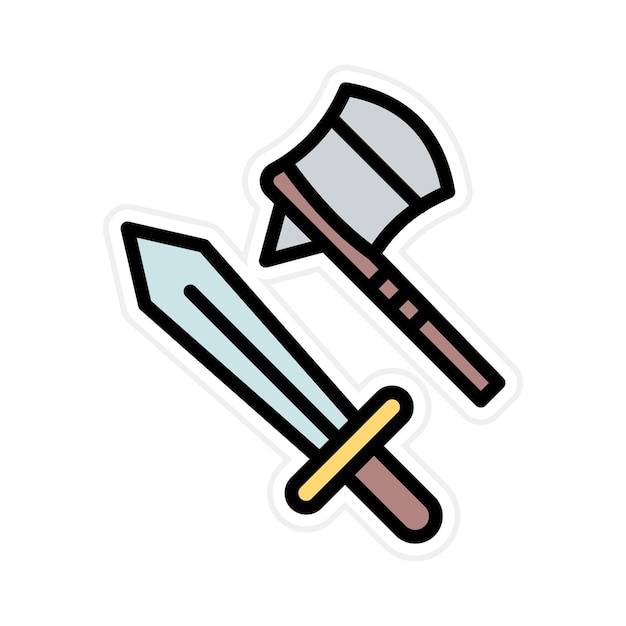 RPGゲームのアイコンベクトル画像はゲームデザインに使用できます