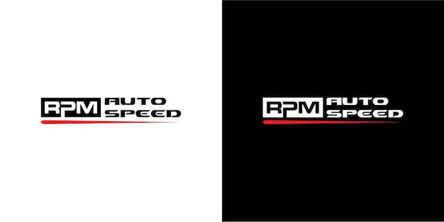Vector rpm-logo-ontwerp voor auto's