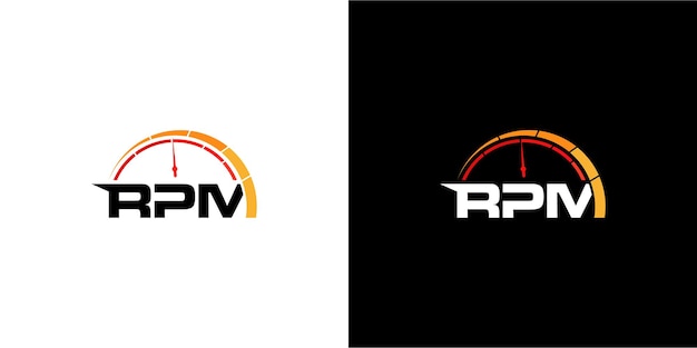 Vector rpm-logo-ontwerp voor auto's