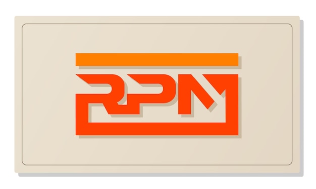 RPM writing logo design Logo can be used as desired