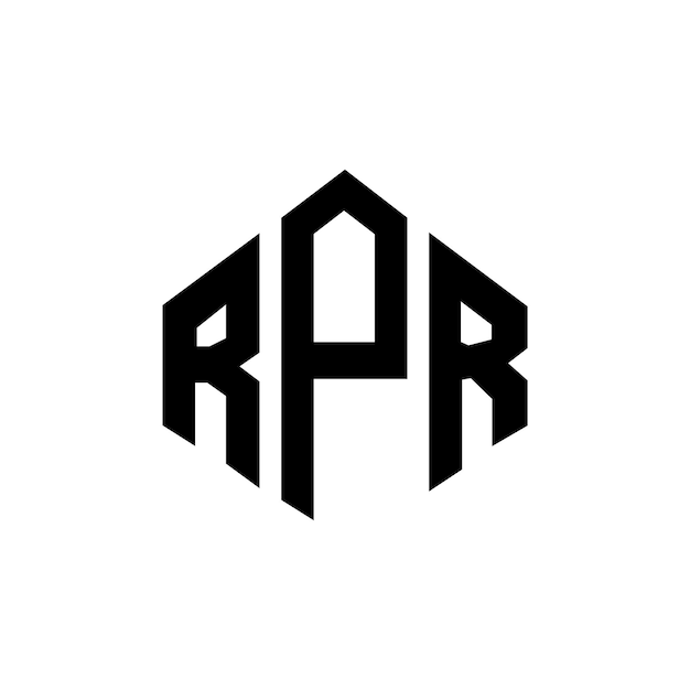 RPR letter logo ontwerp met veelhoek vorm RPR veelhoek en kubus vorm logo ontwerp RPR zeshoek vector logo sjabloon witte en zwarte kleuren RPR monogram bedrijf en vastgoed logo