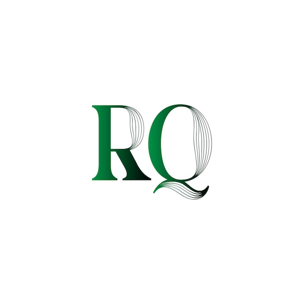 Vector rq letter logo design