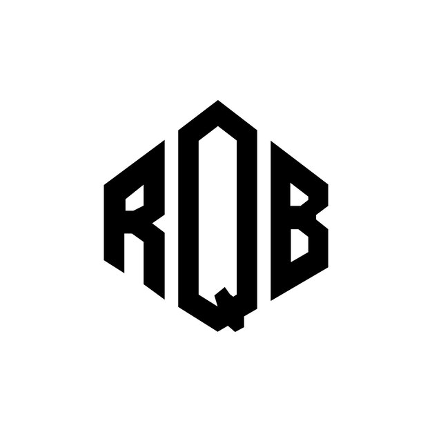 RQB letter logo design with polygon shape RQB polygon and cube shape logo design RQB hexagon vector logo template white and black colors RQB monogram business and real estate logo