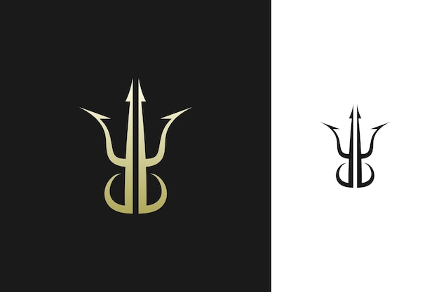RR logo design forming a trident