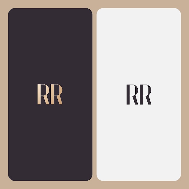 RR logo design vector image