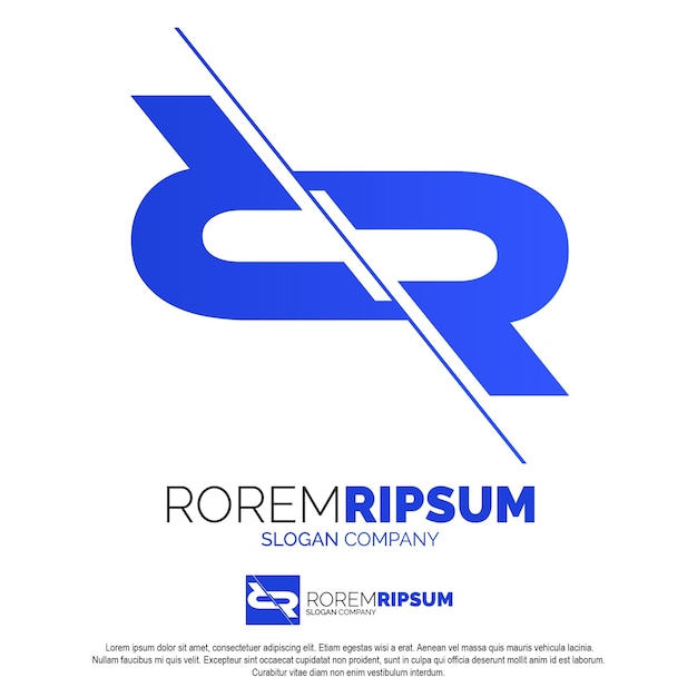 Rr monogram modern logo