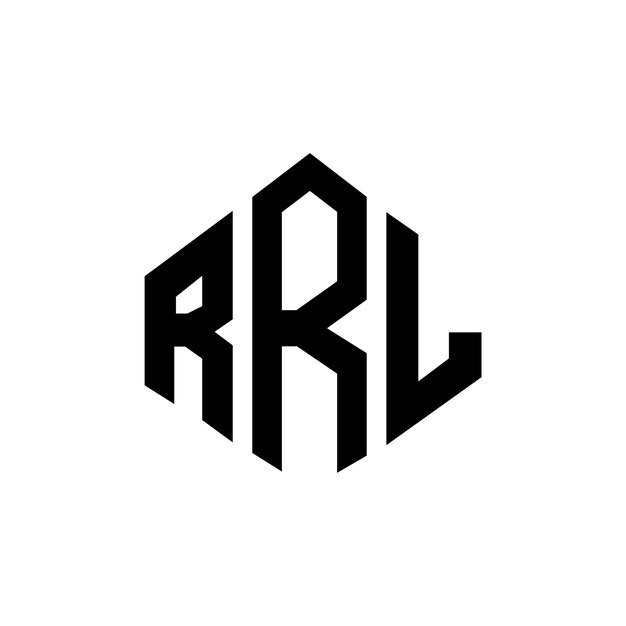Дизайн логотипа RRL с буквами в форме многоугольника RRL многоугольная и кубическая форма логотипа дизайн RRL шестиугольный вектор логотипа шаблон белый и черный цвета RRL монограмма бизнес и логотип недвижимости