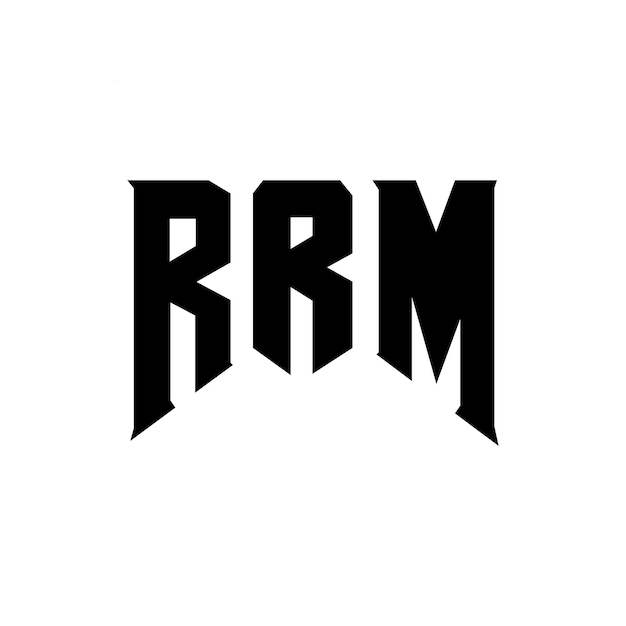RRM letter logo ontwerp voor technologiebedrijf RRM logo ontwerp zwarte en witte kleurencombinatie RRM Logo RRM vector RRM ontwerp RRM icoon RRM alfabet RRM typografie logo ontwerp