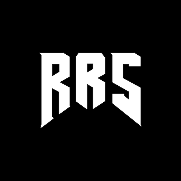 ロゴデザイン 黒と白の色の組み合わせ RRSロゴ RRSベクトル RRSデザイン RRSアイコン RRSアルファベット RRSタイポグラフィー ロゴデザイン