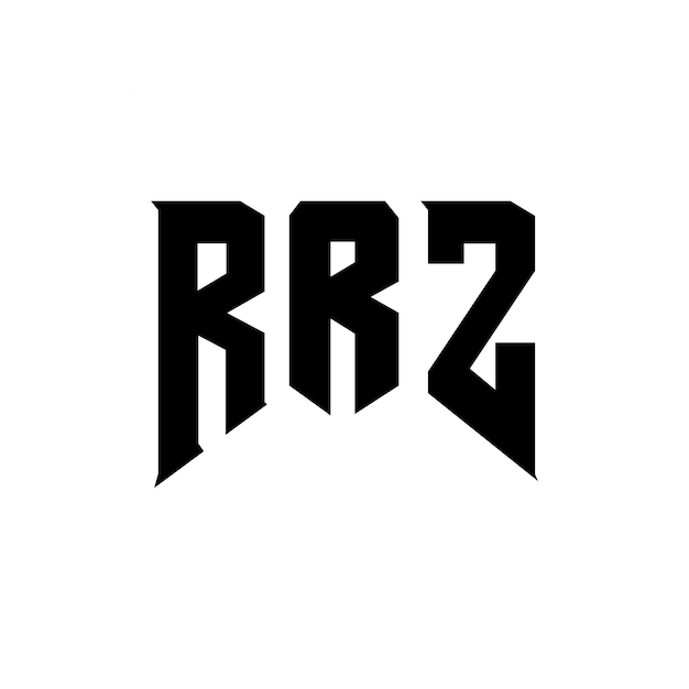 RRZ letter logo ontwerp voor technologiebedrijf RRZ logo ontwerp zwarte en witte kleurencombinatie RRZ Logo RRZ vector RRZ ontwerp RRZ icoon RRZ alfabet RRZ typografie logo ontwerp