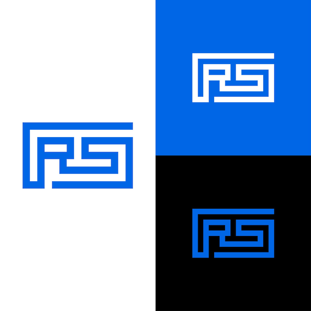 RS brief vector logo monogram eerste vormen modern en minimaal ontwerpconcept