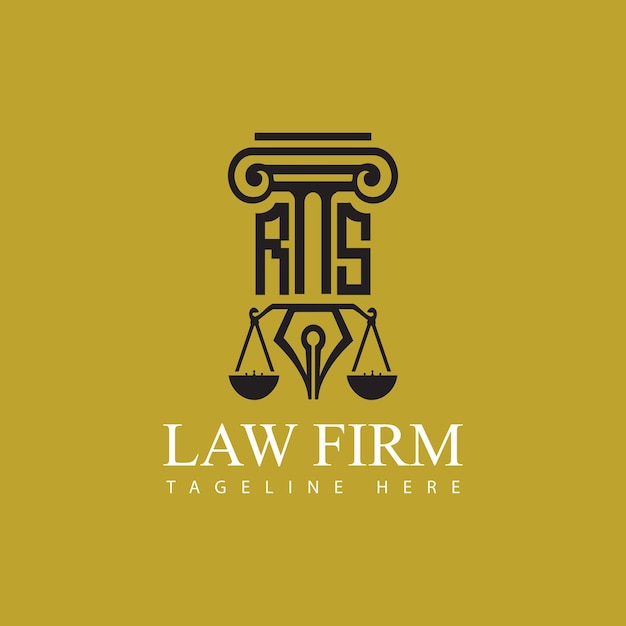 Vector rs initial monogram logo for lawfirm