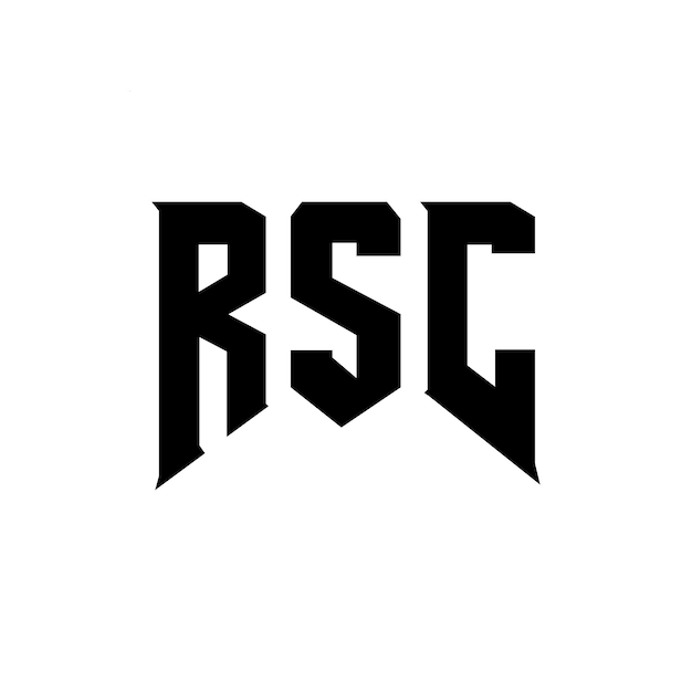 RSC letter logo ontwerp voor technologiebedrijf RSC logo ontwerp zwarte en witte kleurencombinatie RSC logo RSC vector RSC ontwerp RSC icoon RSC alfabet RSC typografie logo ontwerp
