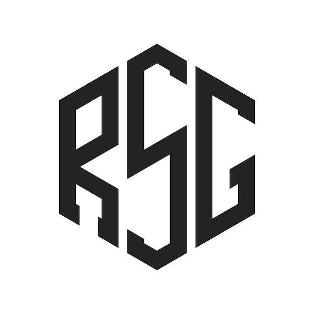 RSG Logo Design Initiële letter RSG Monogram Logo met behulp van zeshoekige vorm