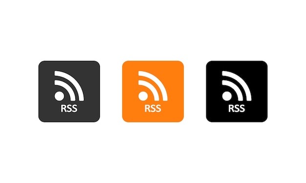 RSS button set. Wifi signal