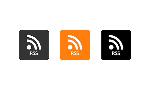 Pulsante rss impostato. segnale wi-fi