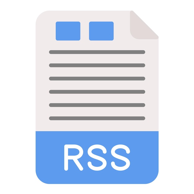 Вектор Плоская иллюстрация rss