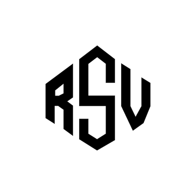 RSV letter logo design with polygon shape RSV polygon and cube shape logo design RSV hexagon vector logo template white and black colors RSV monogram business and real estate logo