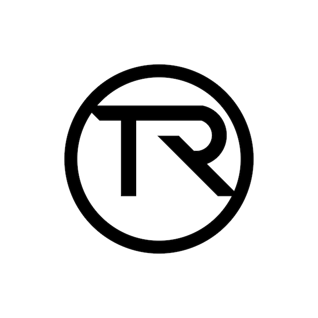 Modello di progettazione del logo della lettera rt