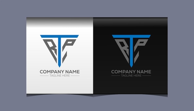 RTP initial modern logo design vector icon template