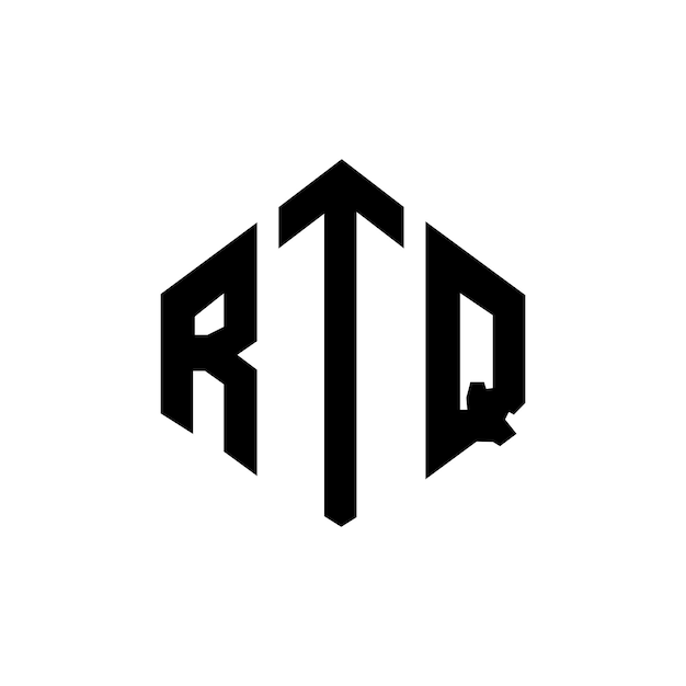 RTQ letter logo ontwerp met veelhoek vorm RTQ veelhoek en kubus vorm logo ontwerp RTQ zeshoek vector logo sjabloon witte en zwarte kleuren RTQ monogram bedrijf en vastgoed logo