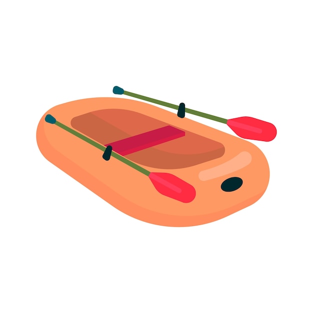 Rubber boat flat icon Colored vector element from camping collection Creative Rubber boat icon for web design templates and infographics