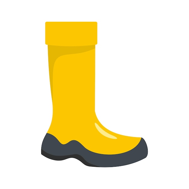 Rubber boot icon Flat illustration of rubber boot vector icon for web