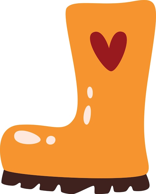 Vector rubber boot with heart