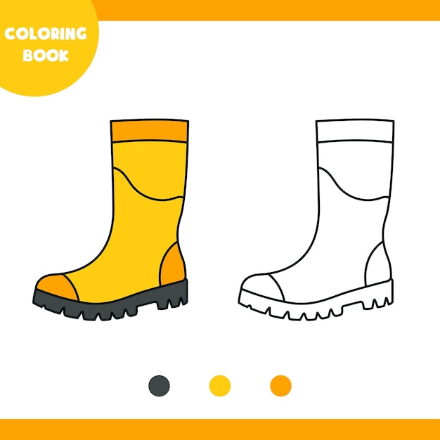 Rubber boots coloring book.