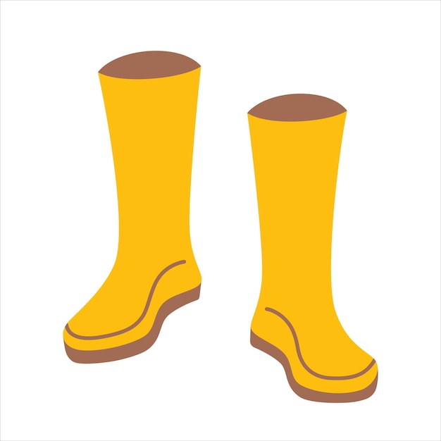 Rubber boots icon vector illustration of waterproof gumboots pair of shoes for rainy weather