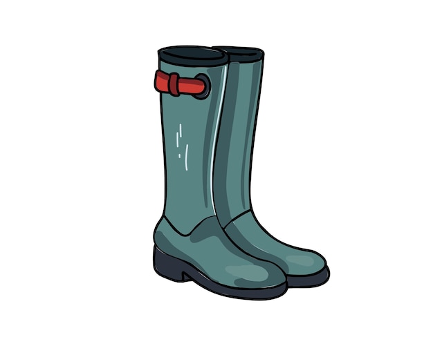 Rubber boots vector illustration