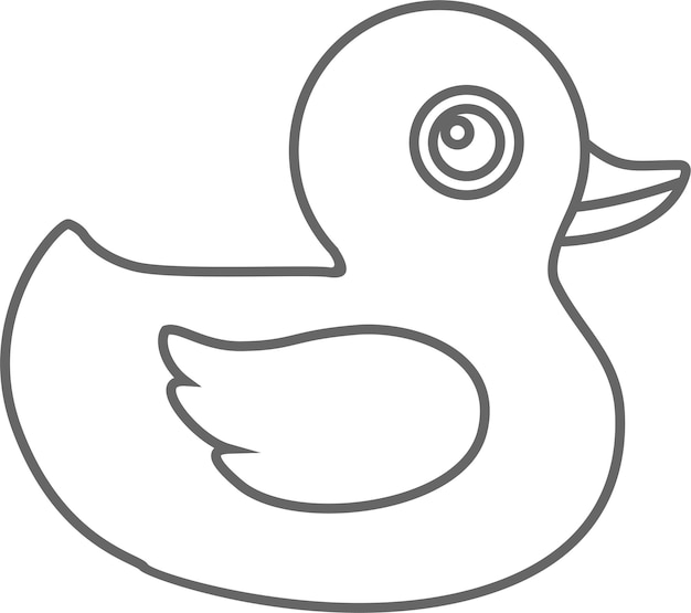 Rubber Duck Outline Icon Eendje Illustratie Kinderspeelgoed