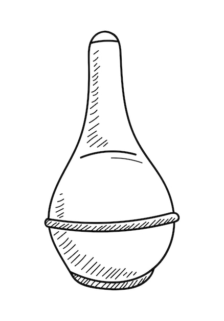 RUBBER ENEMA ON A WHITE BACKGROUND IN VECTOR