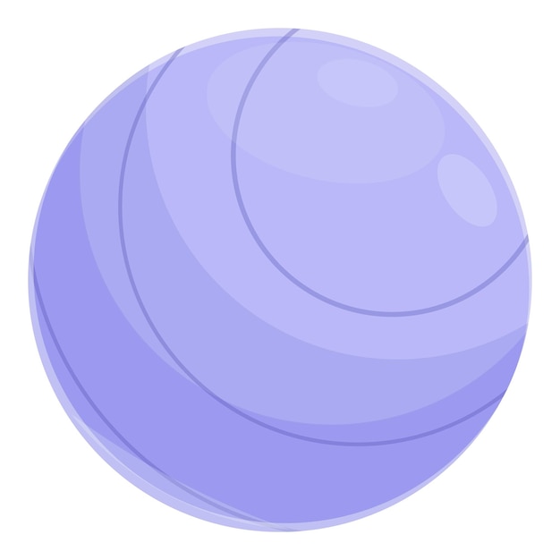 Резиновый фитнес-мяч иконка вектор мультфильма тренажерное оборудование спортивные тренировки