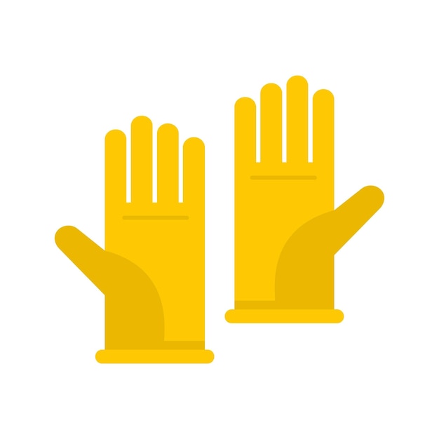 Vettore icona dei guanti di gomma immagine piatta dell'icona vettoriale dei guanti di gomma per il web design