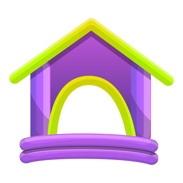 Rubber kid house icon Cartoon of rubber kid house vector icon for web design isolated on white background