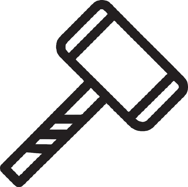 Вектор Логотип с изображением резинового молотка идеально подходит для промышленных и сборочных брендов